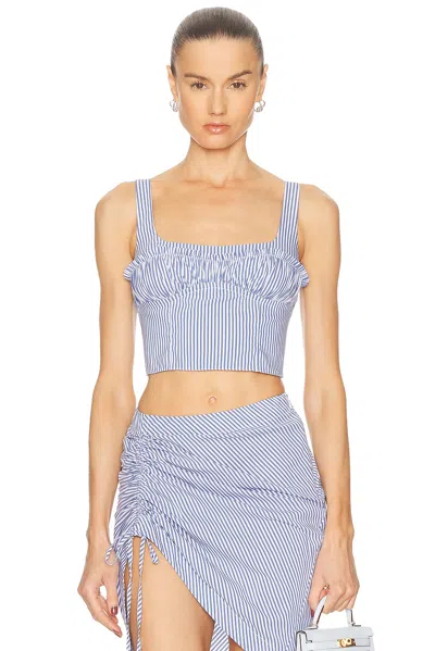 FLEUR DU MAL POPLIN BUSTIER TOP