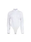Fleur Du Mal Poplin Button Down Bodysuit