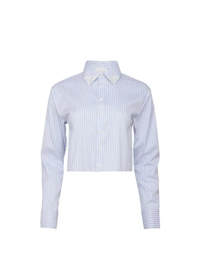 Fleur Du Mal Poplin Button Down Shirt In Blue