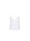 Fleur Du Mal Lace-panel Cotton Poplin Top In White