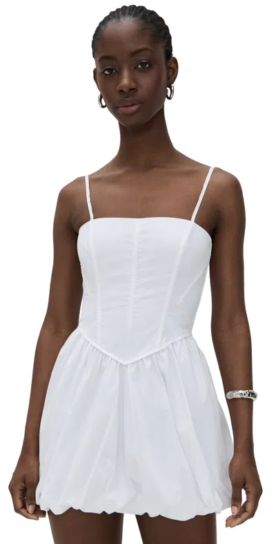 Fleur Du Mal Corset Bubble Mini Dress In White