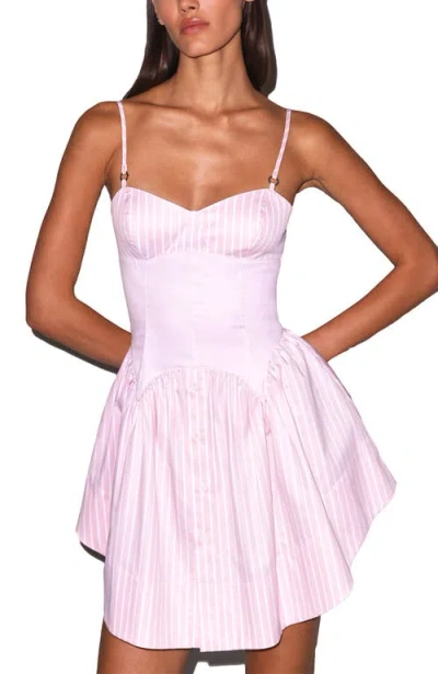 Fleur Du Mal Corset-effect Mini Dress In Pink