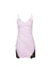 Fleur Du Mal Poplin Mini Dress In Baby Pink