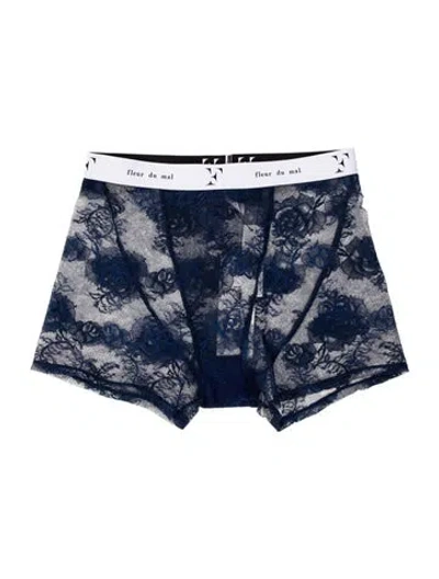 Pre-owned Fleur Du Mal Printed Lounge Set W/ Tags In Blue