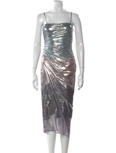 Pre-owned Fleur Du Mal Printed Midi Length Dress W/ Tags In Multi