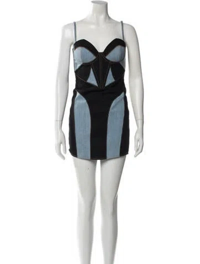 Pre-owned Fleur Du Mal Printed Mini Dress W/ Tags In Multi