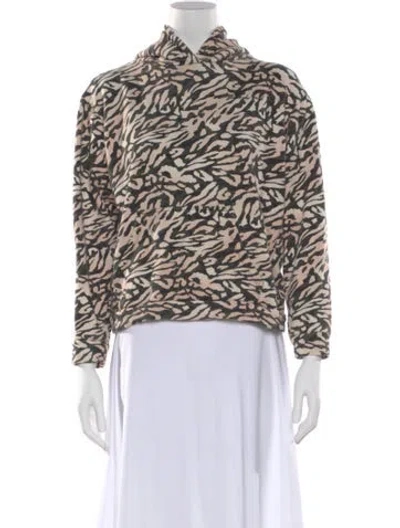 Pre-owned Fleur Du Mal Printed Mock Neck Sweater In Neutral