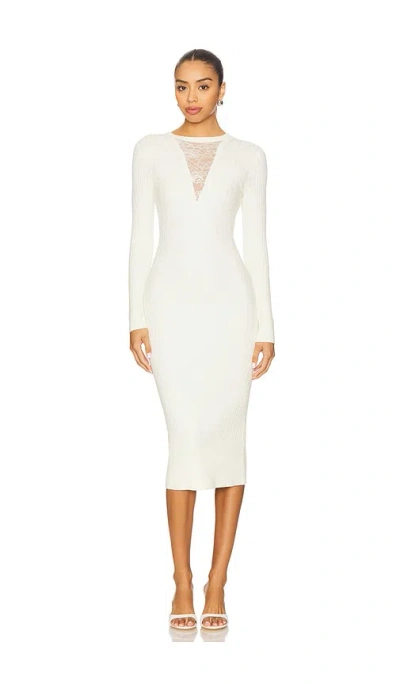 Fleur Du Mal Quinn Midi Dress In White