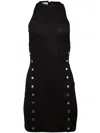 Fleur Du Mal Racerback Press-stud Minidress In Black
