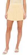 Fleur Du Mal Ribbed Mini Skirt In Butter