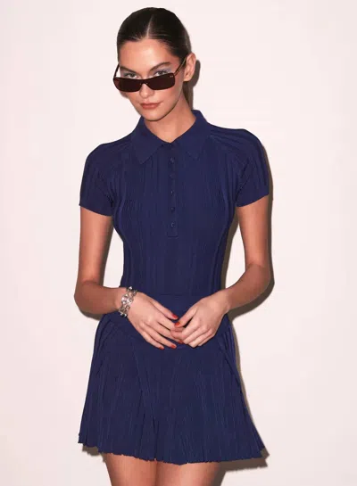 Fleur Du Mal Rib Flared Skirt In Night Sky In Black