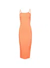 Fleur Du Mal Ribbed-knit Tube Dress In Orange Rib