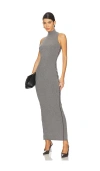 Fleur Du Mal Rib Racer Maxi Dress In Grey