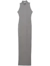 Fleur Du Mal Rib Racer Maxi Dress In Grey