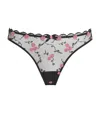 Fleur Du Mal Rose And Vine Thong In Multi