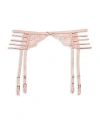 FLEUR DU MAL FLEUR DU MAL ROSE LOGO EMBROIDERED GARTER BELT