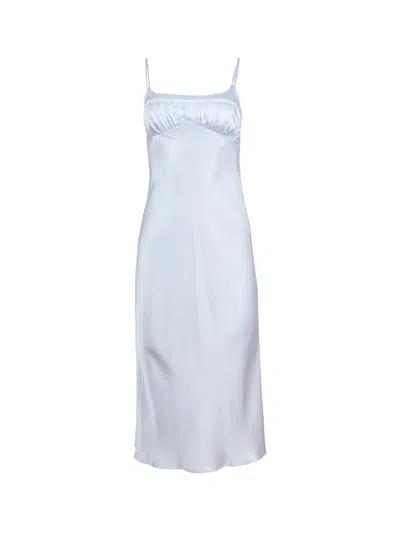 Fleur Du Mal Ruched Bust Dress In Cloud
