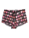 Fleur Du Mal Ruched Mesh Short In Black