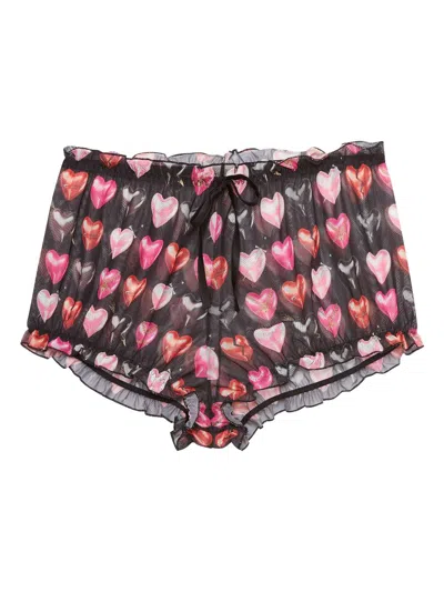 FLEUR DU MAL RUCHED MESH BOXER SHORTS