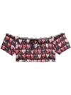 Fleur Du Mal Ruched Mesh Cropped Top In Black