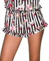 Fleur Du Mal Cherry Rose Shorts In Gray