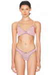 Fleur Du Mal Sabrina Mesh Demi Bra In Pink