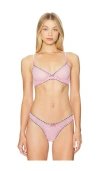 Fleur Du Mal Sabrina Mesh Demi Bra In Pink