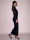 Fleur Du Mal Scalloped Pointelle Knit Dress In Black
