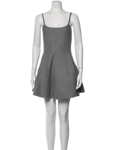 Pre-owned Fleur Du Mal Scoop Neck Mini Dress W/ Tags In Grey