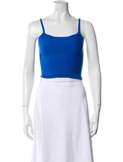 Pre-owned Fleur Du Mal Scoop Neck Sleeveless Crop Top In Multi