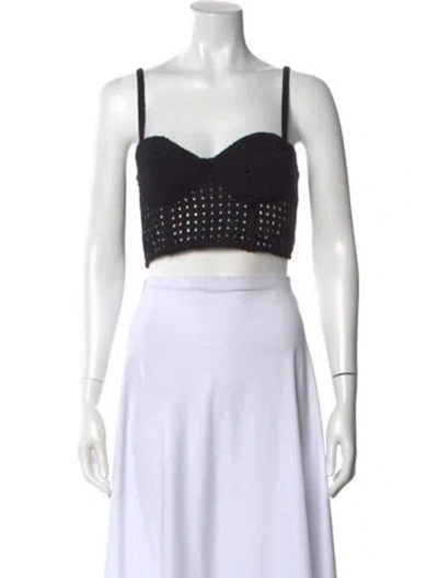 Pre-owned Fleur Du Mal Scoop Neck Sleeveless Crop Top In White
