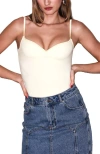 Fleur Du Mal Scooped Neck Built-in Bra Cami In Yellow