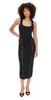 Fleur Du Mal Scooped Neck Undo Me Dress Black In Black