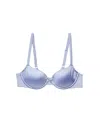 Fleur Du Mal Seamless Luxe Balconette Bra In Denim Blue