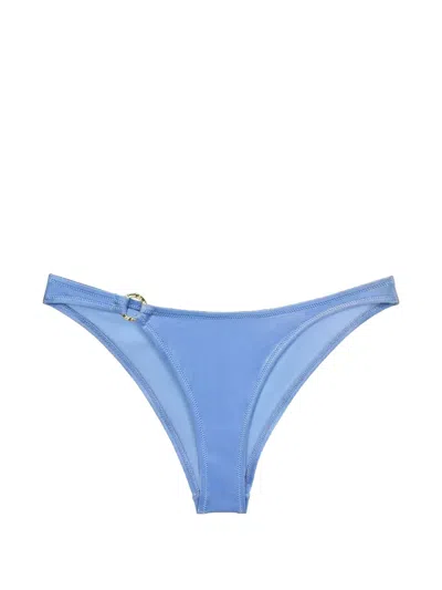 Fleur Du Mal Seduce Ring-detail Bikini Bottoms In Blue