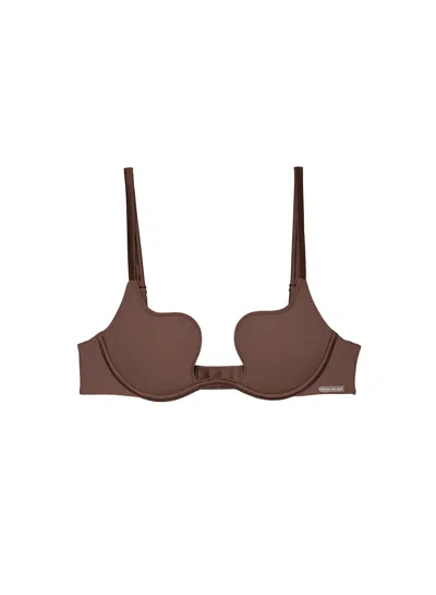 Fleur Du Mal Seduce U-plunge Bra In Brown