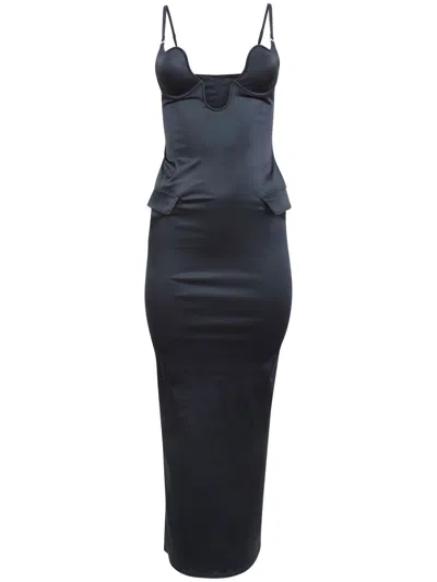 Fleur Du Mal Seduce U-plunge Dress In Black