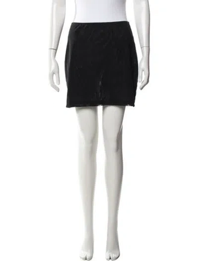 Pre-owned Fleur Du Mal Sequin Embellishments Mini Skirt In Black