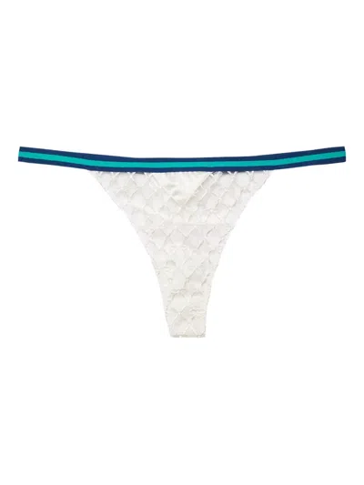 Fleur Du Mal Serena Thong In White