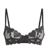Fleur Du Mal Heart-embroidered Bra In Black