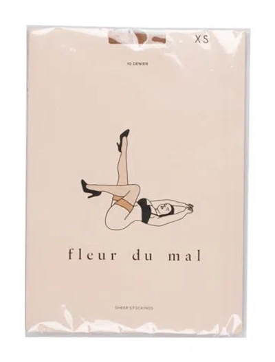 Pre-owned Fleur Du Mal Sheer Stockings W/tags In Neutrals