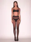Fleur Du Mal Sheer Tights In Black