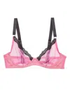 Fleur Du Mal Sheer Tulle Bra In Pink