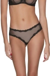 Fleur Du Mal Sheer Tulle Briefs In Black
