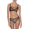 Fleur Du Mal Gardenia Lace Demi Bra In Black