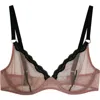 Fleur Du Mal Demi Sheer Tulle Bra In Petal