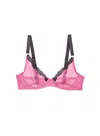 Fleur Du Mal Sheer Tulle Bra In Pretty Pink