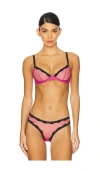 Fleur Du Mal Sheer Tulle Bra In Pretty Pink