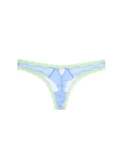 Fleur Du Mal Sheer Tulle Thong In Daydream