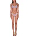 Fleur Du Mal Sheer Tulle Underwire Demi Bra In Daydream